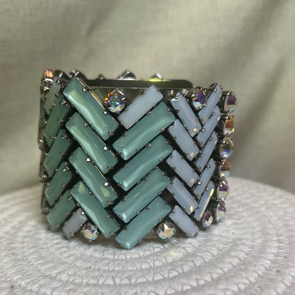OOAK Sorrelli Cuff Bracelet Swarovski Crystals - Picture 3 of 9